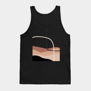 Natural Minimalist Pink Landscape Nature Mounted Print Tank Top